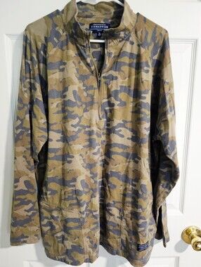 FISHHIPPIE 1/4 Zip Camo Pullover XL